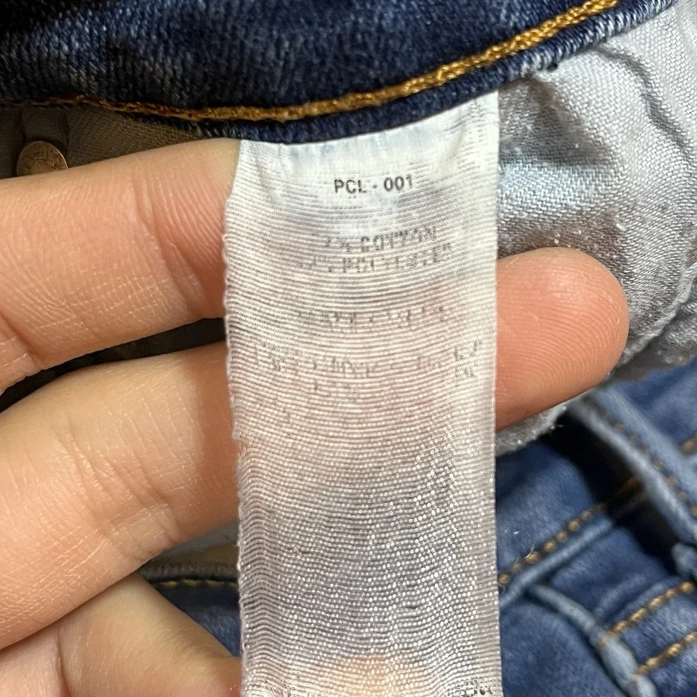 Levis Jeans Men 32x34 Blue Slim Fit Denim Workwear Medium Wash Fade Grunge